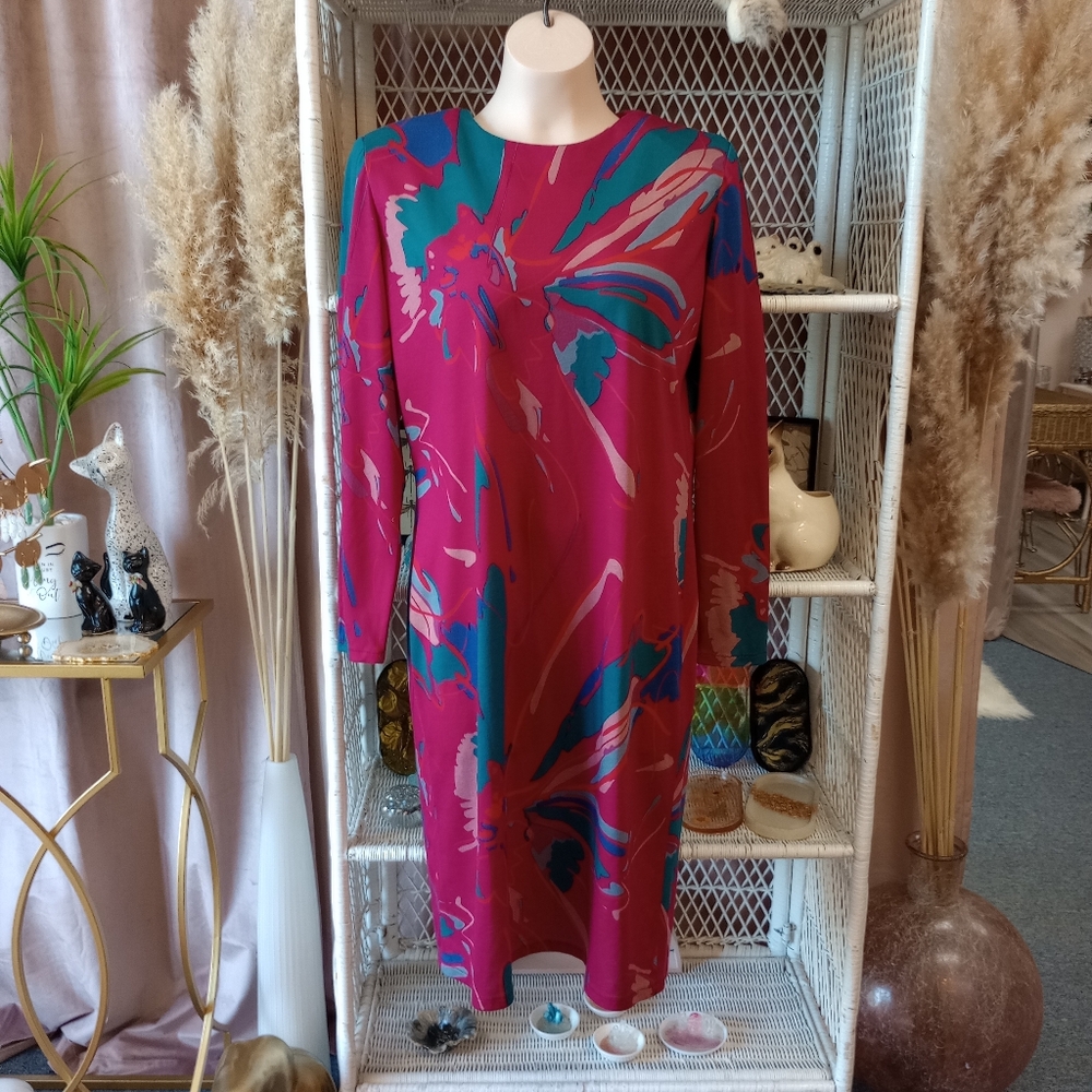 Vintage 1980s Midi Dress